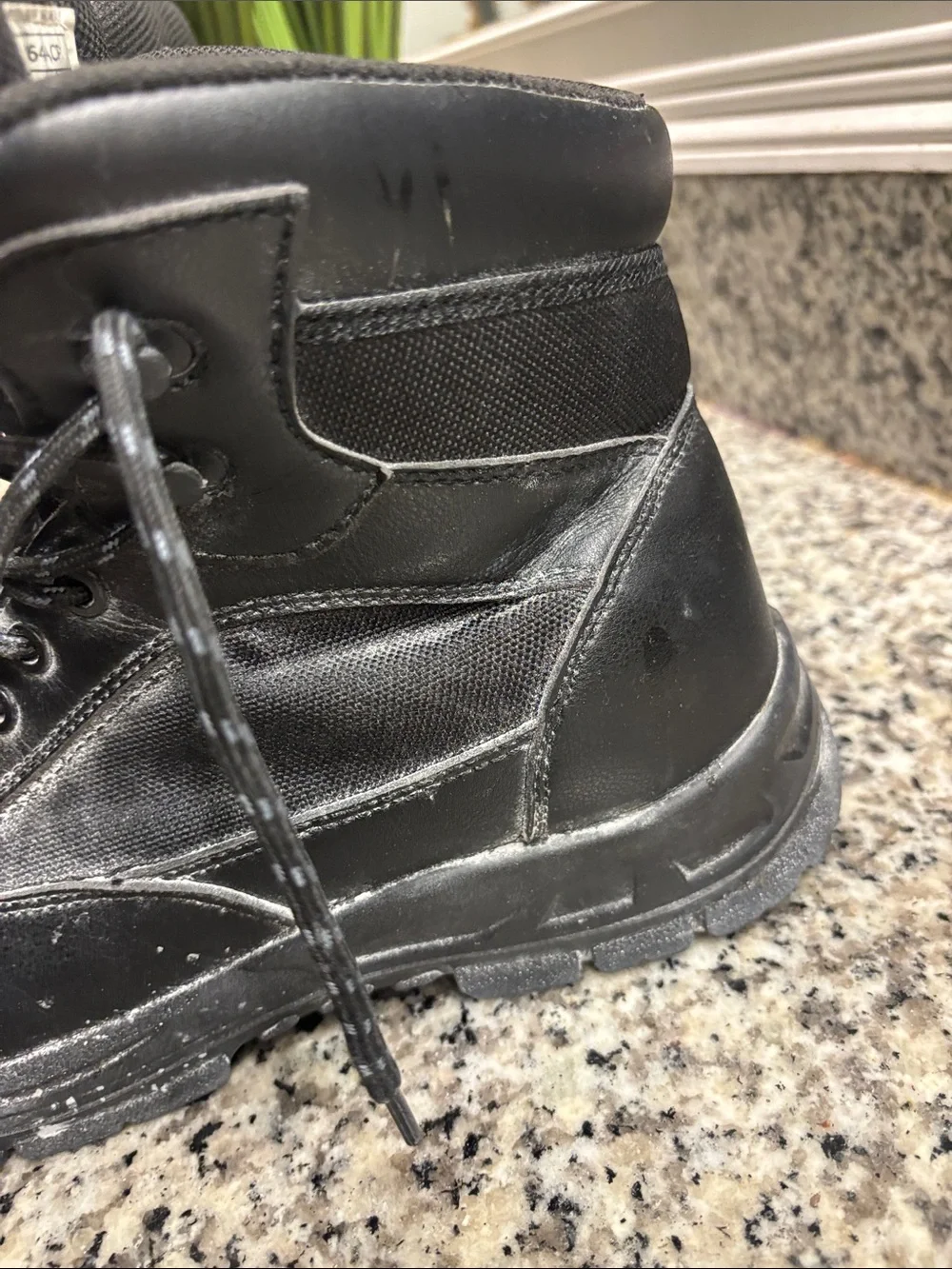 Black Men's Work Boots - Durable All-Weather Safety Boots